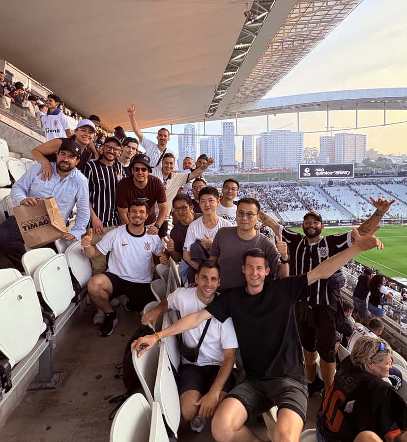 Corinthians Football Game Experience - Outside Neo Quimica Arena: where the atmosphere starts before kick-off