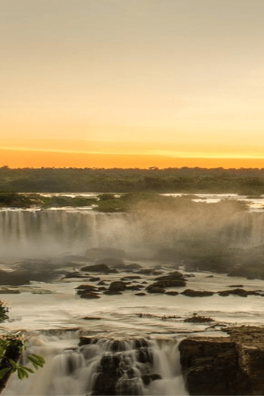 From Foz do Iguaçu: Sunset at the Falls - Devil’s Throat observation deck at the best light