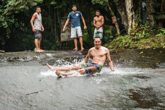Jipe 4x4 Private 3hr Waterfalls and Waterfall Paraty by Jango Tour - Stop 1: Penha waterfall complex with Tarzan and Toboggan