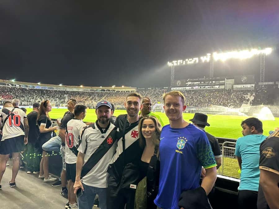 Rio de Janeiro: Attend a Vasco da Gama game with local guide - The pre-game street at the Vasco Mega Store