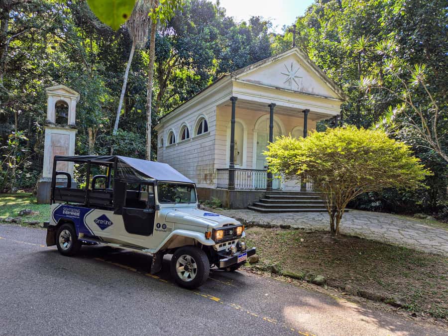 Rio de Janeiro: Guided Jeep Tour through Tijuca Rainforest - Capela Mayrink and the waterfall breaks, where the photos really come from