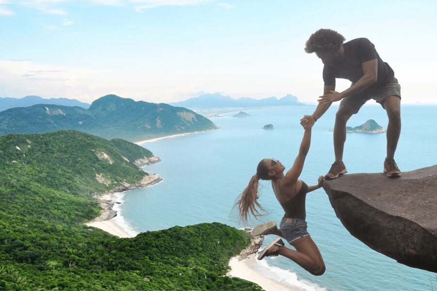 Rio de Janeiro: Telegrafo Rock Hike with Optional Beach Stop - Entering Parque Estadual da Pedra Branca on a rainforest trail