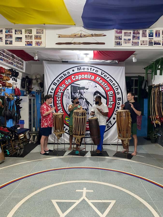 Salvador: Traditional Drumming and Percussion Workshop - Where it happens: Associação de Capoeira Mestre Bimba near Largo do Terreiro de Jesus