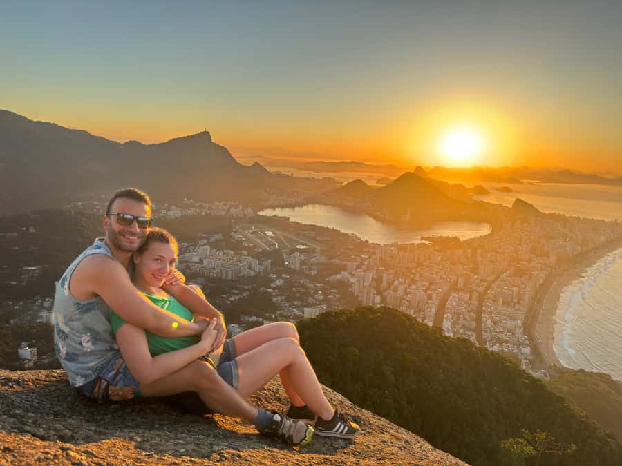 Sunrise at Morro Dois Irmãos + Vidigal Favela Experience - What you see at dawn, Christ, Sugarloaf, and beach lines