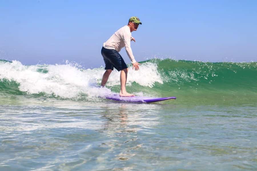 Surf lessons: in Arpoador in Ipanema. - The first stage is on sand, and it matters more than you think